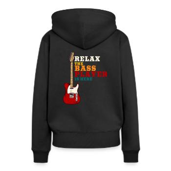 Bassist - Sweat à capuche Premium bio Femme - noir - Dos - Julia (174cm)