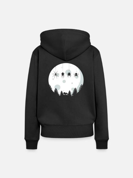 Spinnen - Frauen Premium Bio Hoodie - Schwarz