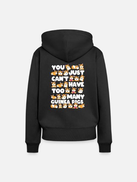 Meerschweine - Frauen Premium Bio Hoodie - Schwarz