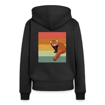 red panda - Women’s Premium Organic Hoodie - black - Back - Julia (174cm)