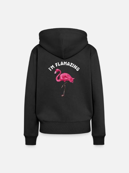 Flamazing Flamingo Geschenk - Frauen Premium Bio Hoodie - Schwarz