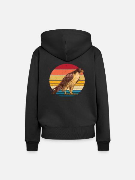 Wanderfalke - Frauen Premium Bio Hoodie - Schwarz