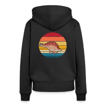 Stegosaurus - Sweat à capuche Premium bio Femme - noir - Dos - Julia (174cm)
