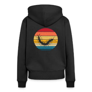 Mille-pattes - Sweat à capuche Premium bio Femme - noir - Dos - Julia (174cm)