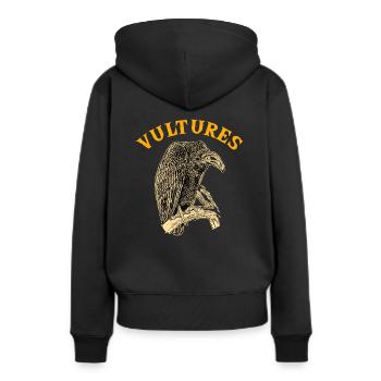 Vautours - Sweat à capuche Premium bio Femme - noir - Dos - Julia (174cm)