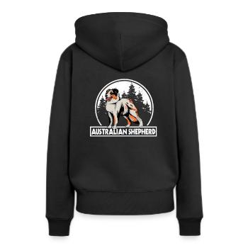 Australian Shepherd - Sweat à capuche Premium bio Femme - noir - Dos - Julia (174cm)