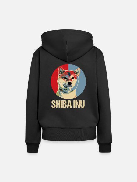 Shiba Inu - Frauen Premium Bio Hoodie - Schwarz