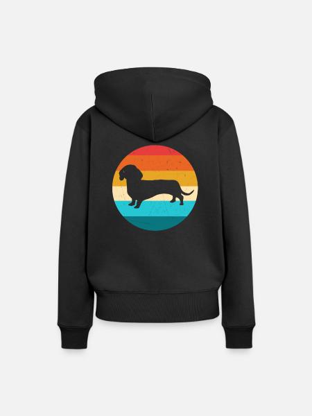 Dackel - Frauen Premium Bio Hoodie - Schwarz