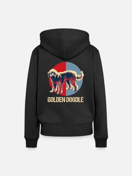 Golden Doodle - Frauen Premium Bio Hoodie - Schwarz