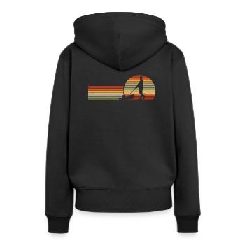 Tondre la pelouse - Sweat à capuche Premium bio Femme - noir - Dos - Julia (174cm)
