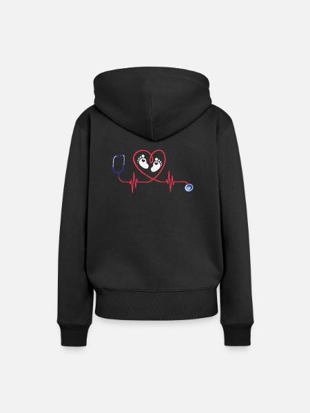 Kinderkrankenschwester - Frauen Premium Bio Hoodie - Schwarz