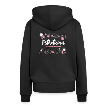 Kosmetikerin Haut Flüsterer - Frauen Premium Bio Hoodie - Schwarz - Hinten - Julia (174cm)