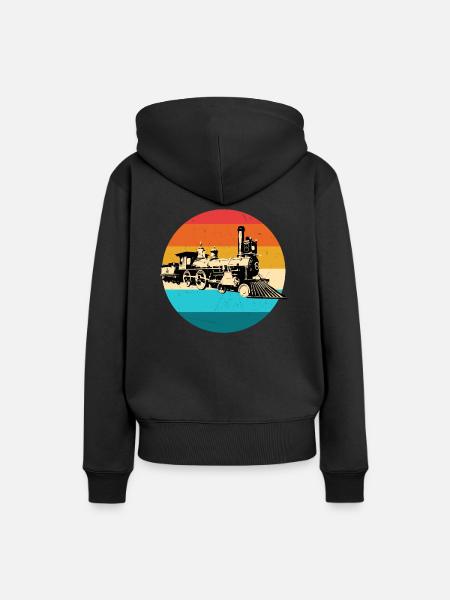 Zug - Frauen Premium Bio Hoodie - Schwarz