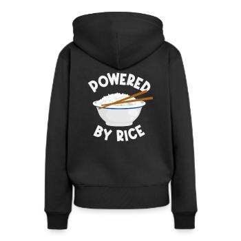 Riz - Sweat à capuche Premium bio Femme - noir - Dos - Julia (174cm)