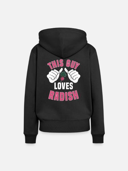 Radieschen Liebhaber - Frauen Premium Bio Hoodie - Schwarz