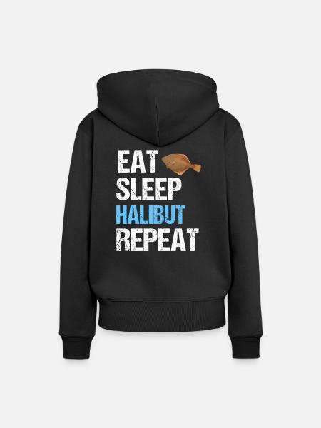 Heilbutt - Frauen Premium Bio Hoodie - Schwarz