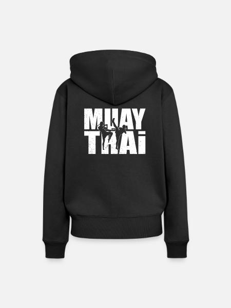 Muay Thai - Frauen Premium Bio Hoodie - Schwarz