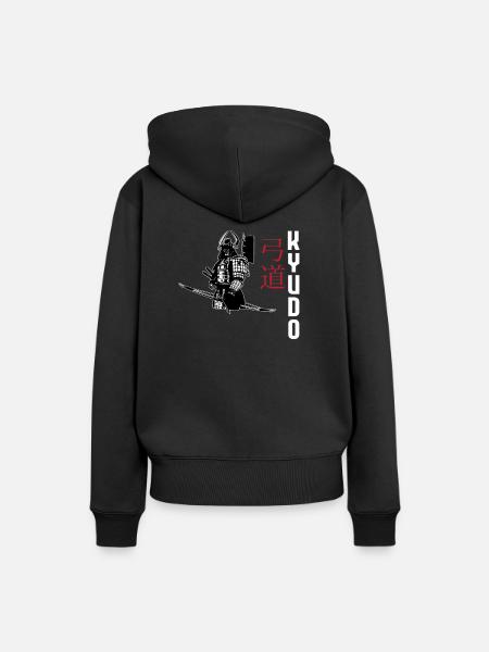 Kyudo - Frauen Premium Bio Hoodie - Schwarz