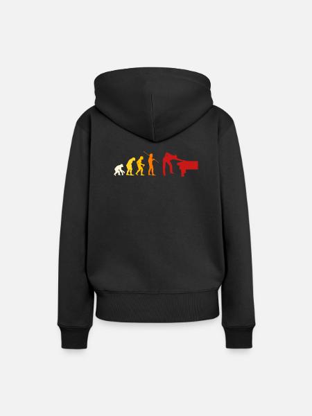Billard Evolution - Frauen Premium Bio Hoodie - Schwarz