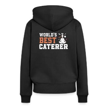 Traiteur Cadeau Traiteur Traiteur - Sweat à capuche Premium bio Femme - noir - Dos - Julia (174cm)