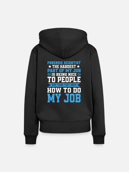 Forensiker - Frauen Premium Bio Hoodie - Schwarz