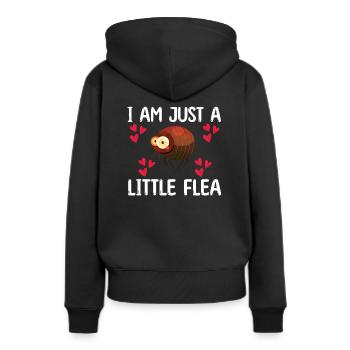 Cadeau aux puces enfants - Sweat à capuche Premium bio Femme - noir - Dos - Julia (174cm)