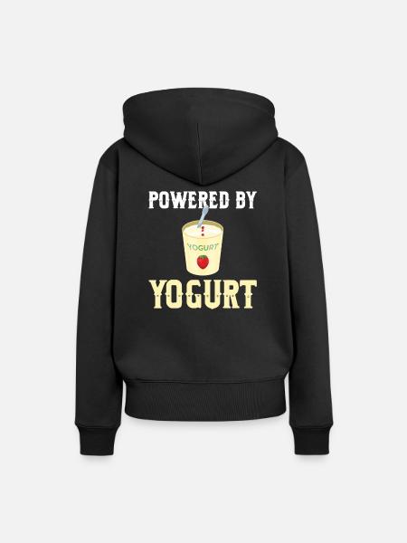 Joghurt Geschenk - Frauen Premium Bio Hoodie - Schwarz