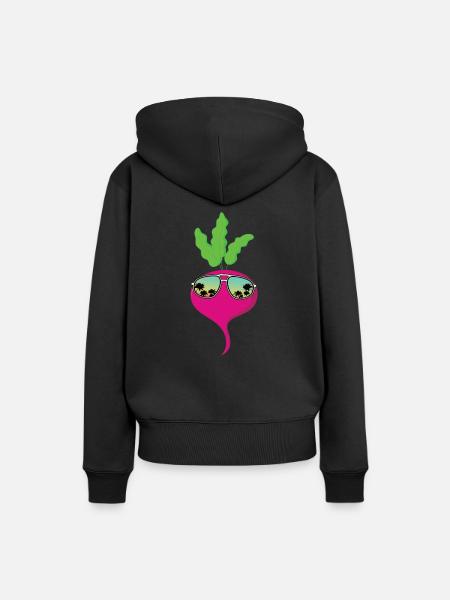 Radieschen Sonnebrille - Frauen Premium Bio Hoodie - Schwarz