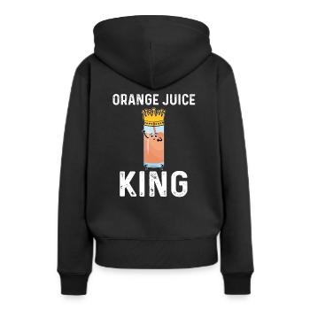 Jus d’orange King - Sweat à capuche Premium bio Femme - noir - Dos - Julia (174cm)