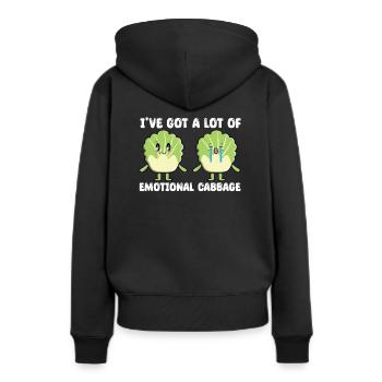 Lustiges Kohl Geschenk - Frauen Premium Bio Hoodie - Schwarz - Hinten - Julia (174cm)