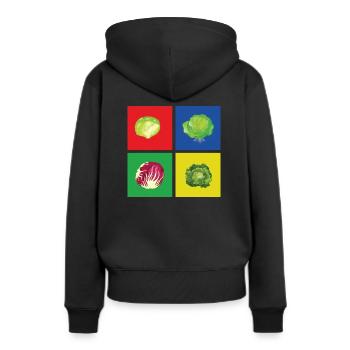 Chou - Sweat à capuche Premium bio Femme - noir - Dos - Julia (174cm)
