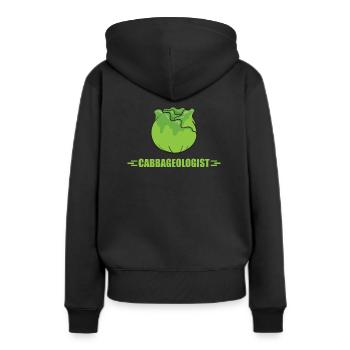 Kohl Liebhaber - Frauen Premium Bio Hoodie - Schwarz - Hinten - Julia (174cm)