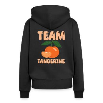 Équipe Mandarin - Sweat à capuche Premium bio Femme - noir - Dos - Julia (174cm)
