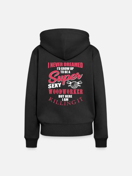 Tischler - Frauen Premium Bio Hoodie - Schwarz