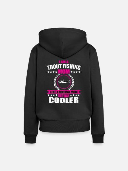 Forellenfischen Mama - Frauen Premium Bio Hoodie - Schwarz