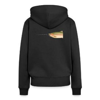 Truite - Sweat à capuche Premium bio Femme - noir - Dos - Julia (174cm)