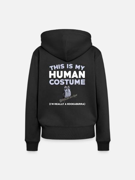 Kookaburra Halloween Design - Frauen Premium Bio Hoodie - Schwarz