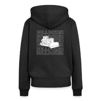 Bulldozer - Sweat à capuche Premium bio Femme - noir - Dos - Julia (174cm)
