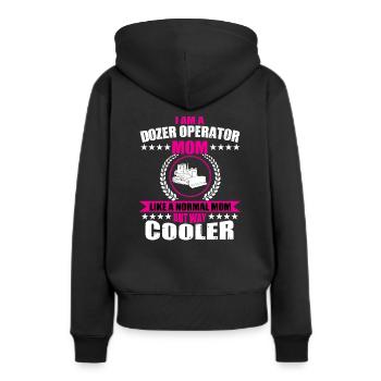 Bulldozer Mama - Sweat à capuche Premium bio Femme - noir - Dos - Julia (174cm)