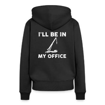 Cadeau de grutier mobile - Sweat à capuche Premium bio Femme - noir - Dos - Julia (174cm)