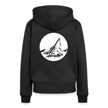 Grue mobile - Sweat à capuche Premium bio Femme - noir - Dos - Julia (174cm)