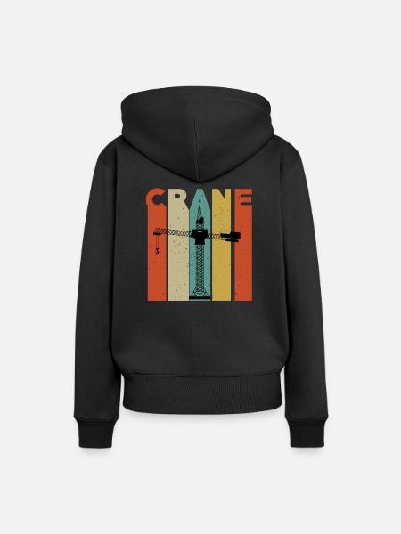 Kran - Frauen Premium Bio Hoodie - Schwarz