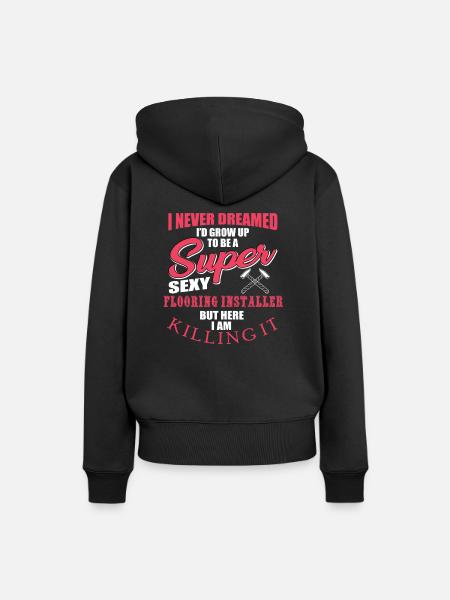 Bodenleger - Frauen Premium Bio Hoodie - Schwarz