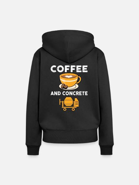 Kaffee Und Beton - Frauen Premium Bio Hoodie - Schwarz