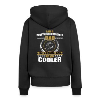 Drôle de père gestionnaire de site - Sweat à capuche Premium bio Femme - noir - Dos - Julia (174cm)