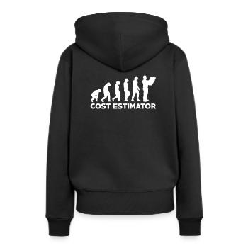 Évolution de l’estimateur de coûts - Sweat à capuche Premium bio Femme - noir - Dos - Julia (174cm)