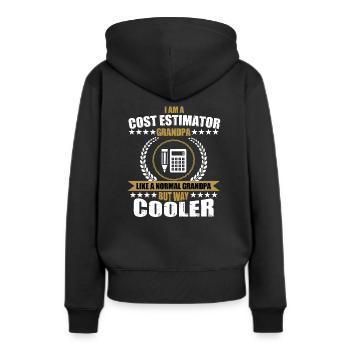 Estimateur de coûts grand-père - Sweat à capuche Premium bio Femme - noir - Dos - Julia (174cm)