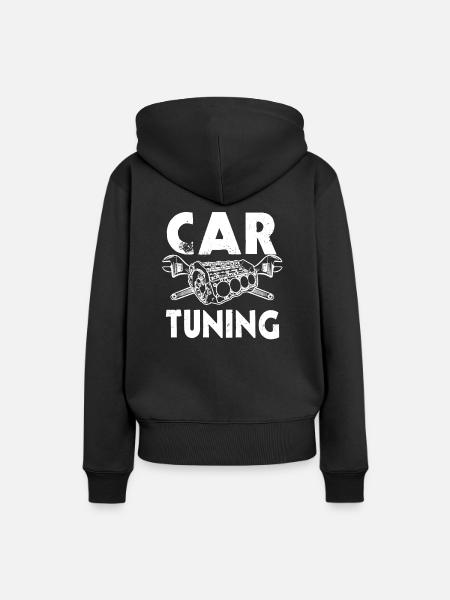 Auto Tuning T-Shirt - Frauen Premium Bio Hoodie - Schwarz