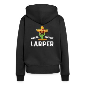 Nacho Larper moyen - Sweat à capuche Premium bio Femme - noir - Dos - Julia (174cm)