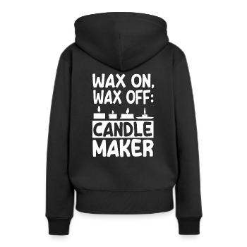 Versement de bougies - Sweat à capuche Premium bio Femme - noir - Dos - Julia (174cm)
